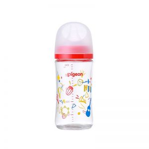 第三代音符玻璃奶瓶红色240ml 自带M号奶嘴