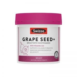 澳洲Swisse葡萄籽烟酰胺300粒升级版双倍美容养颜抗氧提亮白皮肤暗沉
